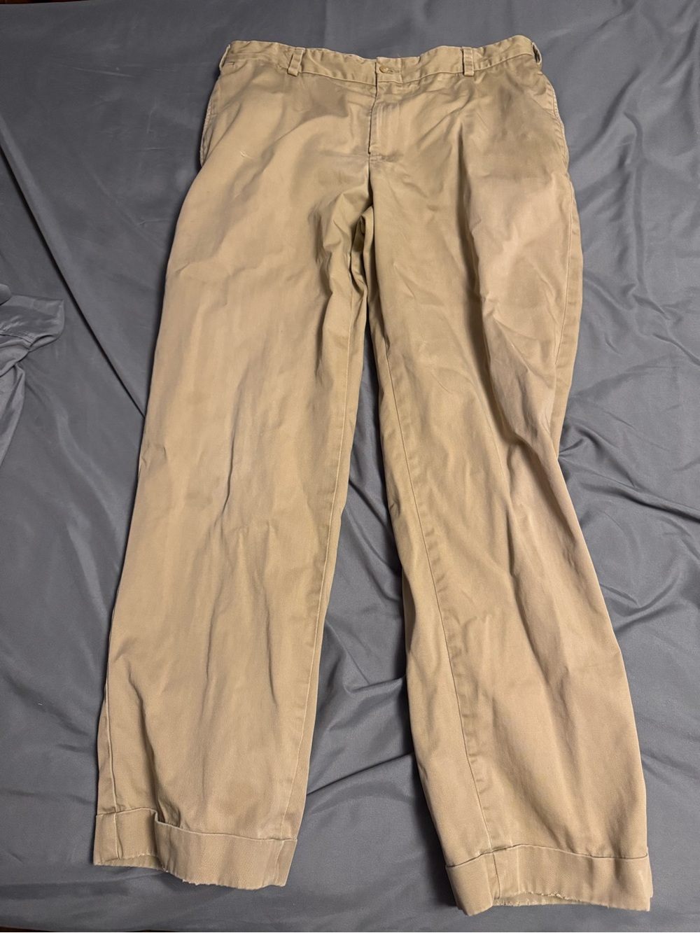 Vintage Bills Khakis M2 Trousers 40x30 Tan Distressed Frayed Made in USA Chinos